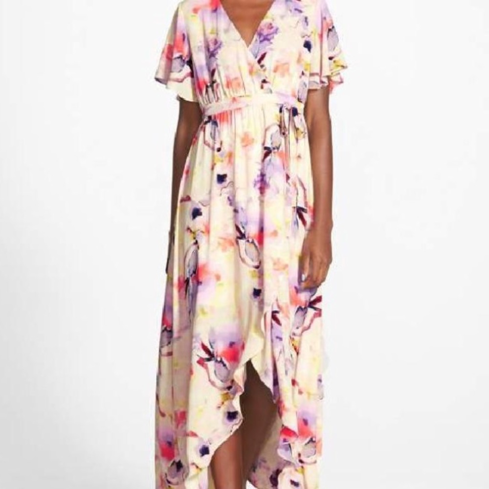 June & Hudson Floral Maxi Wrap Dress